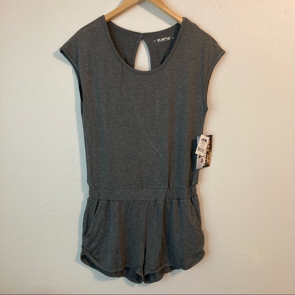 Kavu Gray Rusanti Romper Shorts - Picture 2 of 7